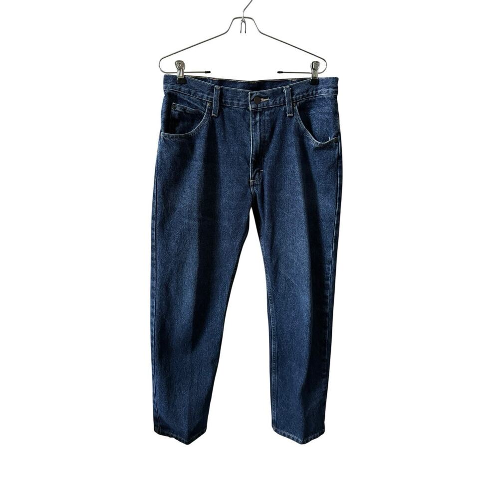 Wrangler Jeans Mens 34x29 Blue Denim Straight Leg Classic Fit USA Outdoor Work